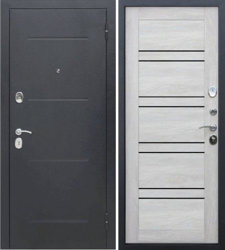 Входная дверь 7,5 см Гарда Серебро Шале белый Царга Входная дверь 7,5 см Гарда Серебро Шале белый Царга