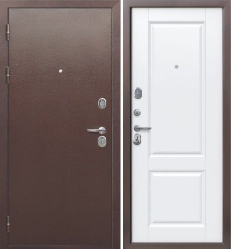 Входная дверь Феррони 9 см Медный Антик Белый Ясень
