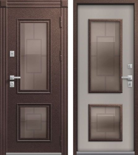 Центурион Т-1-2025 PREMIUM Шоколад муар-Кашемир грей (цвет стекла Bronze)