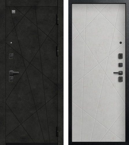 Центурион В-16 Чёрный муар+МДФ Бетон тёмный - Бетон светлый