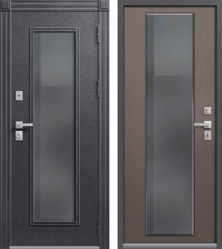 Центурион Т-2-2025 PREMIUM Антрацит муар-Софт ясень грей (цвет стекла Grey)